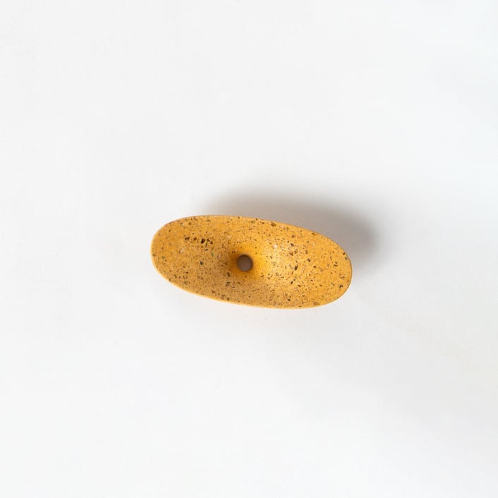 "Marigold Terrazzo Dimple Coat Hook" - Wall Hooks in yellow by Pretti.Cool