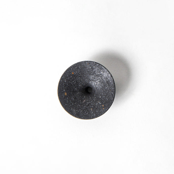 "Black Terrazzo Dimple Wall Hook, Small" - Wall Hooks in black by Pretti.Cool