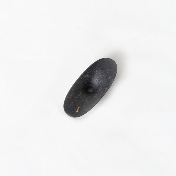 "Black Terrazzo Dimple Coat Hook" - Wall Hooks in black by Pretti.Cool