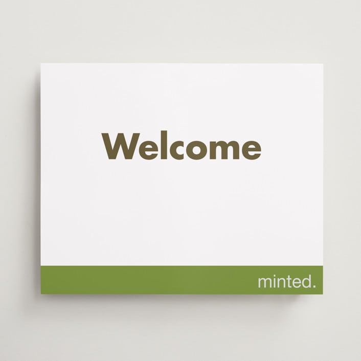 "Portrait" - Welcome Signs in Charcoal by Minted - Front