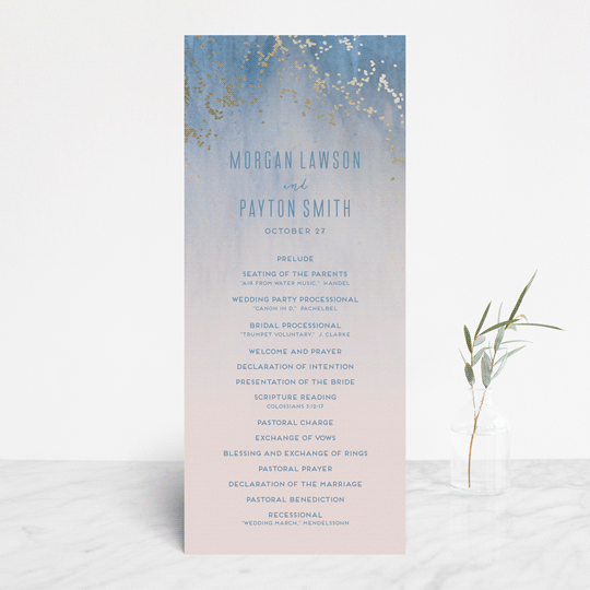 "Midsummer Night" - Wedding Programs in Ocean by Kaydi Bishop - Front