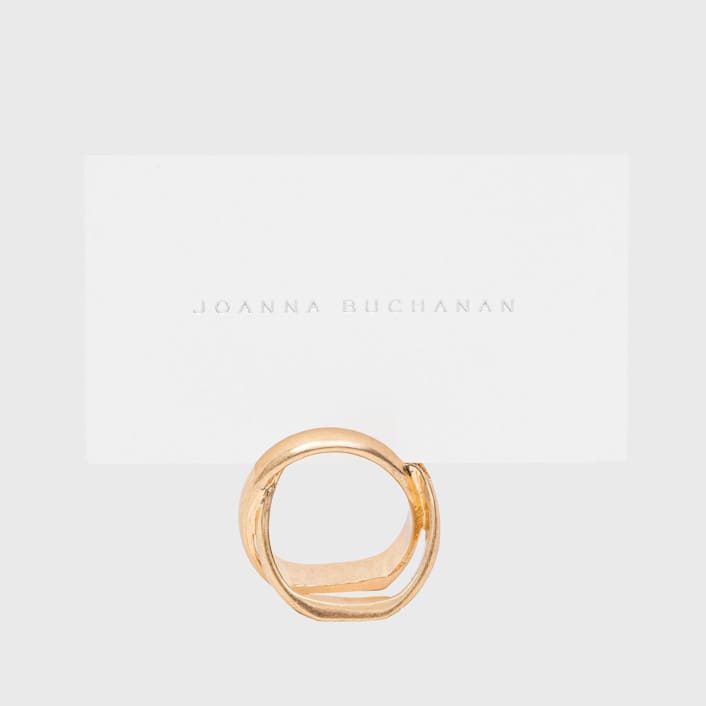 "Knot placecard holders, set of eight" - Place Card Holders in gold by Joanna Buchanan