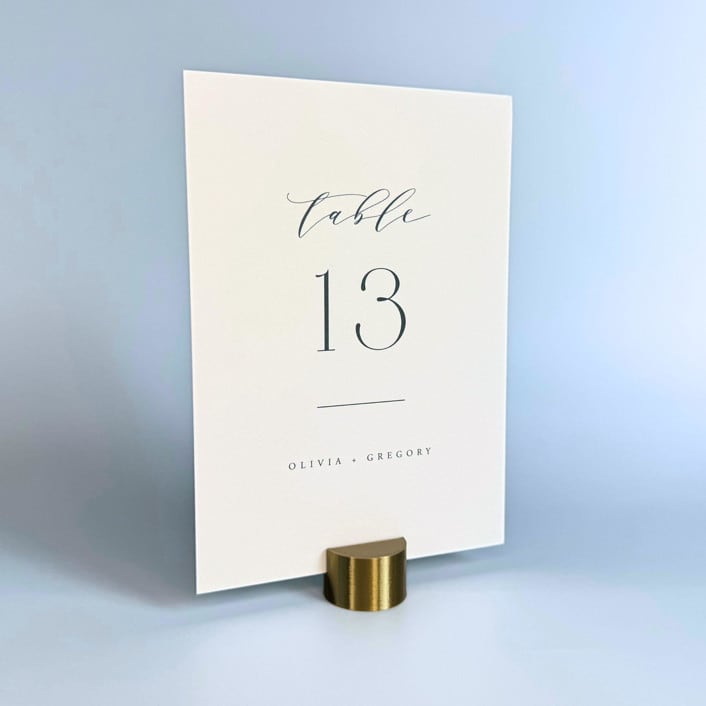 Brass Color Circle Table Number Holder, Set of 5 by Corduroy Effect