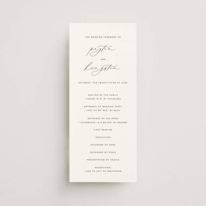 "Join Together" - Wedding Programs in Inked by Design Lotus - Front