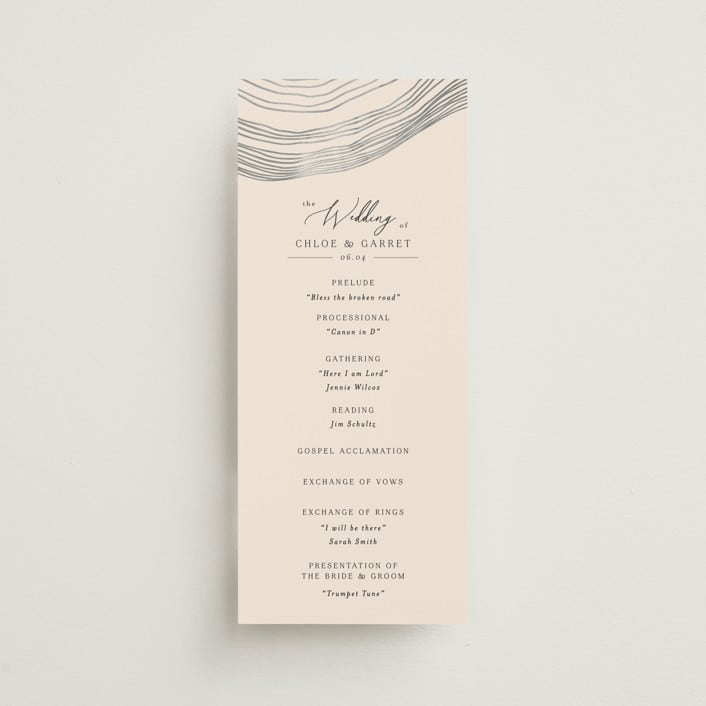 "Rings" - Wedding Programs in Natural by Alethea and Ruth - Front
