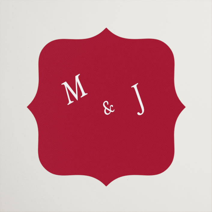 "Amore" - Wedding Favor Stickers in Snow by Ani Somi - Front