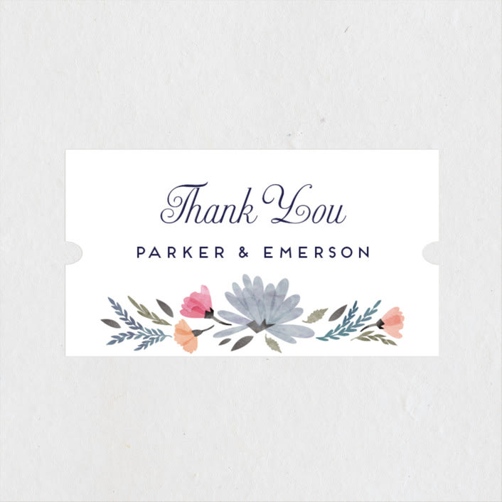 "Romantic Watercolor Flora" - Wedding Favor Stickers in Dhalia by Petra Kern - Front