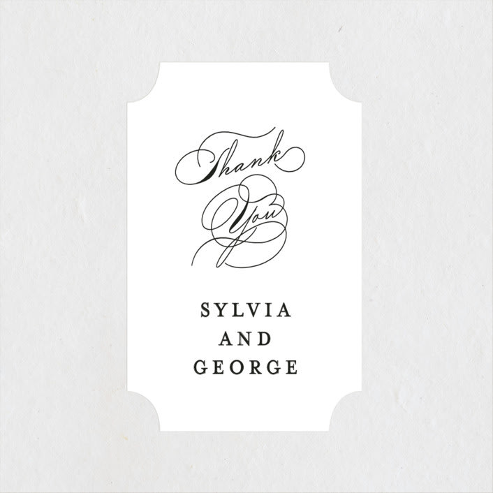 "Du Jour" - Wedding Favor Stickers in Noir by Kimberly FitzSimons - Front