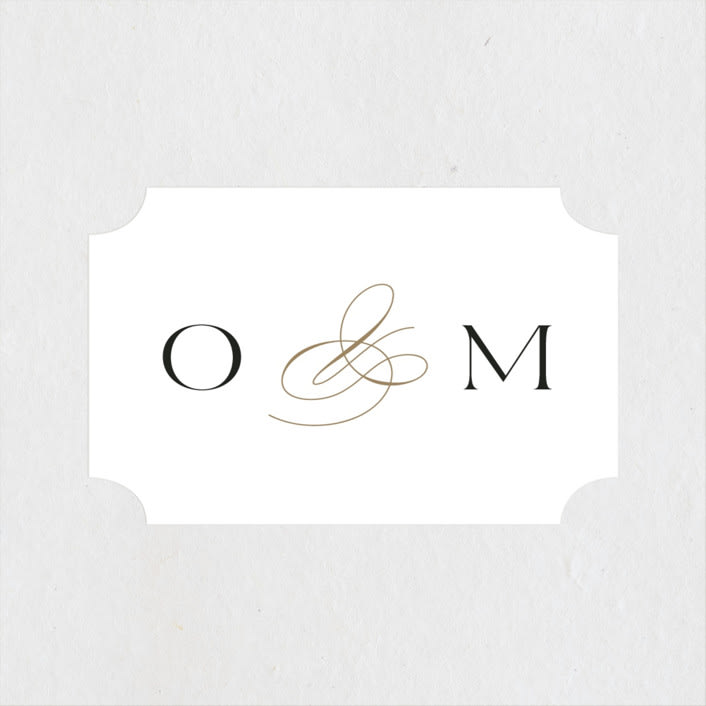 "Henley" - Wedding Favor Stickers in Quartz by Kristie Kern - Front