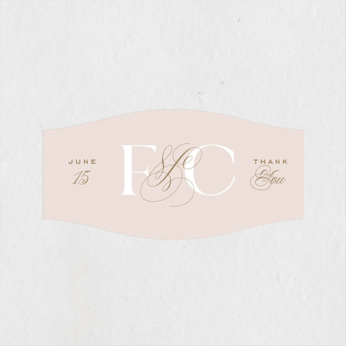 "Lovely Day" - Wedding Favor Stickers in Rose Quartz by Leah Bisch - Front