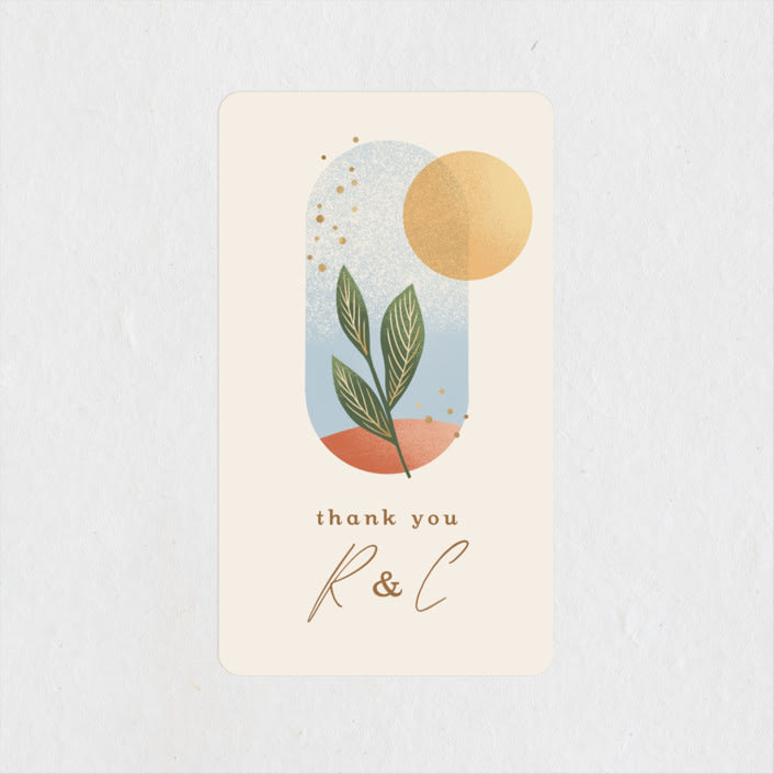 "Essence" - Wedding Favor Stickers in Ivory by Laura Bolter - Front