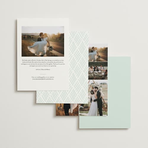 This is a lace wedding announcements with standard by Jessica Williams called signature printing on recycled smooth signature in standard