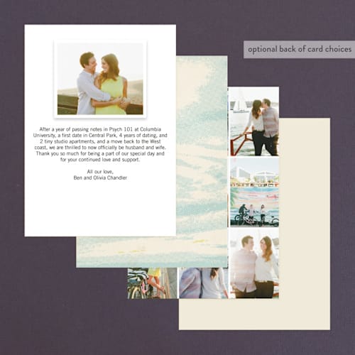 This is a tangerine wedding announcements with standard by Alex Elko Design called island palms printing on signature in standard