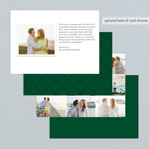 This is a spruce wedding announcements with standard by That Girl Press called tiny blessings printing on recycled smooth signature in standard