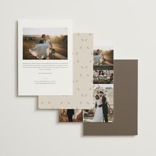 This is a zuni brown wedding announcements with standard by Paige Rothhaar called fireflies printing on signature in standard