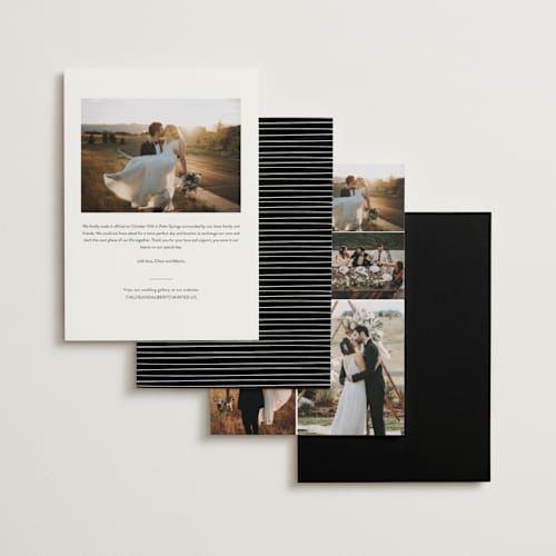 This is a ivory wedding announcements with standard by Susan Asbill called our gallery printing on recycled smooth signature in standard