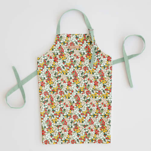 This is a scarlet aprons by Kelsey Carlson called field of florals in standard