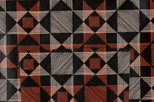 This is a rust aprons by Alethea and Ruth called sketched quilt in standard