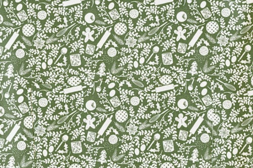 This is a sage aprons by Jaclyn Ruble called a baker's holiday in standard