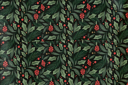 This is a holly aprons by Kristen Smith called holly branches in standard