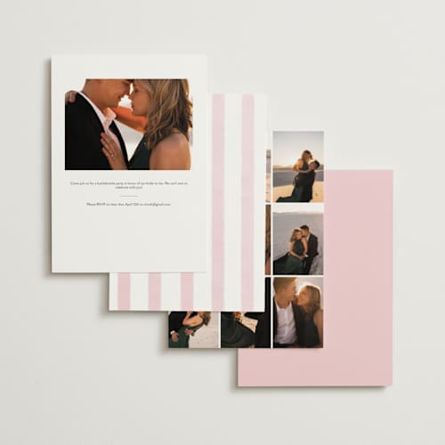 This is a strawberry bachelorette party invitations with standard by Erin Kessler called party boots printing on signature in standard