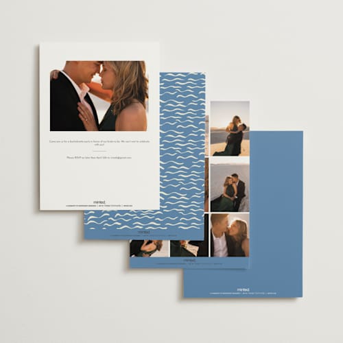 This is a sea bachelorette party invitations with standard by Pati Cascino called on the coast printing on signature in standard