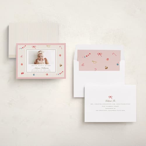 This is a gumdrop babys first christmas with standard by Teju Reval called best gift printing on recycled smooth signature in standard