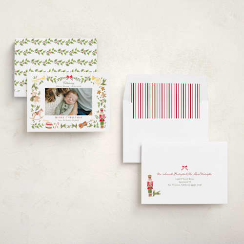 This is a forest babys first christmas with standard by frau brandt called nostalgic melody printing on recycled smooth signature in standard
