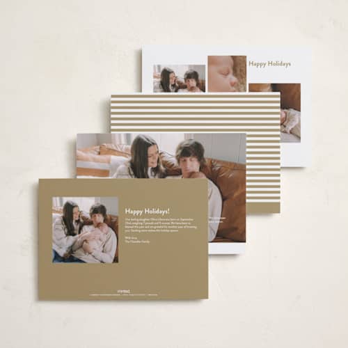 This is a snow babys first christmas with standard by Robert and Stella called counting those blessings printing on recycled smooth signature in standard