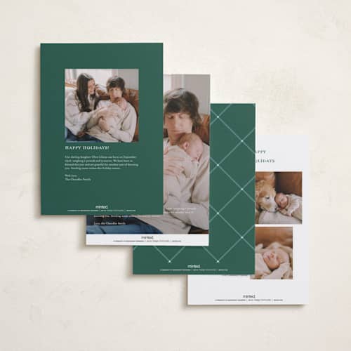 This is a fir babys first christmas with standard by Everett Paper Goods called extra cheer here printing on recycled smooth signature in standard