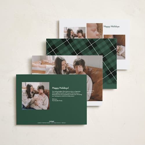This is a emerald babys first christmas with standard by Sarah Brown called little addition printing on recycled smooth signature in standard