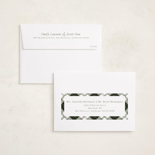 This is a forest babys first christmas with standard by Sarah Brown called little merriest printing on recycled smooth signature in standard