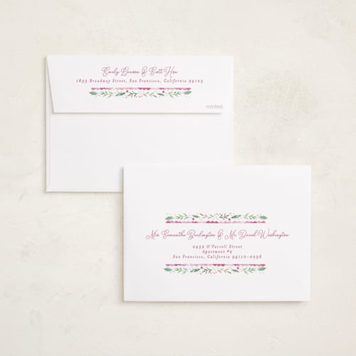 This is a carnation babys first christmas with standard by Alethea and Ruth called merry little christmas greenery printing on recycled smooth signature in standard