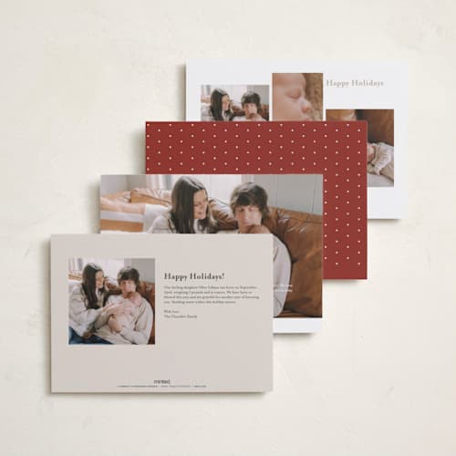 This is a cinnamon babys first christmas with standard by Brooke Chandler called littlest christmas printing on recycled smooth signature in standard