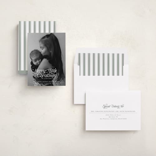 This is a sugar babys first christmas with standard by Jenna Holcomb called our merry little christmas printing on recycled smooth signature in standard
