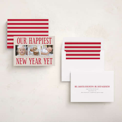 This is a raspberry pie babys first christmas with standard by Corinne Malesic called something kind of wonderful printing on recycled smooth signature in standard
