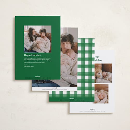 This is a evergreen babys first christmas with standard by Grae called lovely holiday printing on recycled smooth signature in standard