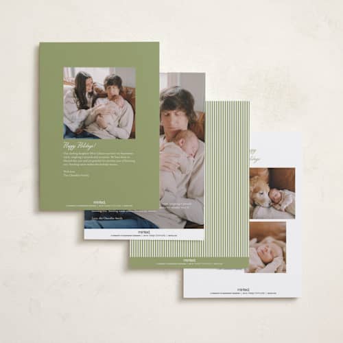 This is a mistletoe babys first christmas with standard by Julie Murray called little christmas printing on recycled smooth signature in standard