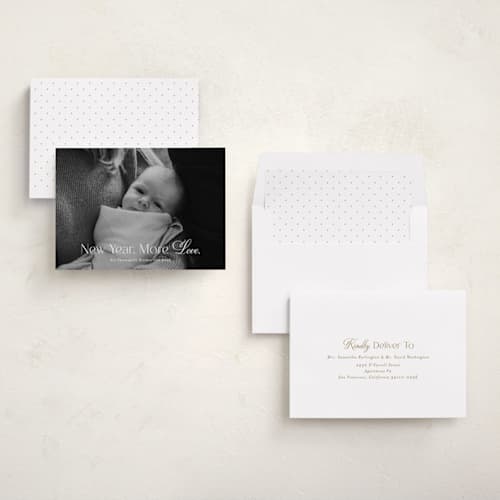 This is a snow babys first christmas with standard by Angela Garrick called more love printing on recycled smooth signature in standard