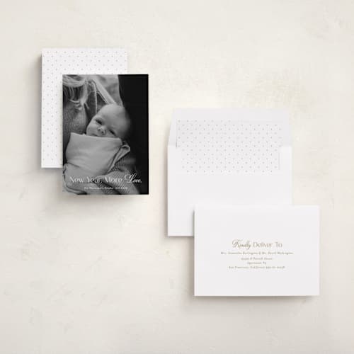 This is a snow babys first christmas with standard by Angela Garrick called more love printing on recycled smooth signature in standard