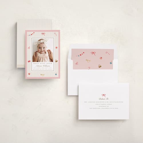 This is a gumdrop babys first christmas with standard by Teju Reval called best gift printing on recycled smooth signature in standard