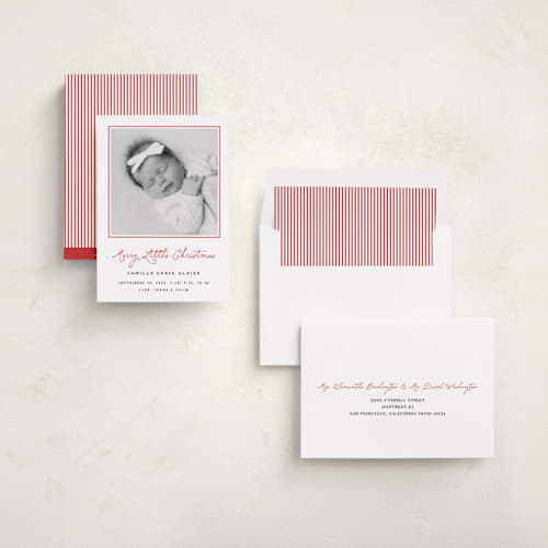 This is a candy cane babys first christmas with standard by Benita Crandall called baby noel printing on recycled smooth signature in standard