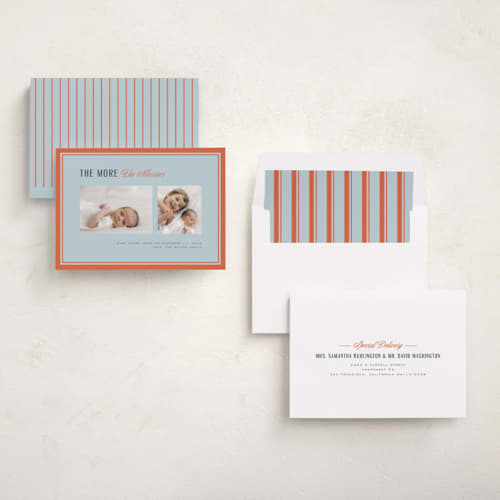 This is a winter frost babys first christmas with standard by Ana de Sousa called the merrier printing on recycled smooth signature in standard