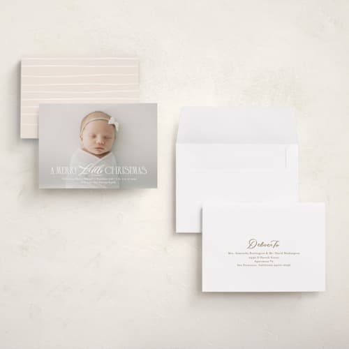 This is a snowflake babys first christmas with standard by Julie Murray called new little one printing on recycled smooth signature in grand
