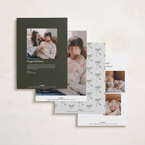 This is a pine babys first christmas with standard by Maja Cunningham called more joy printing on recycled smooth signature in grand
