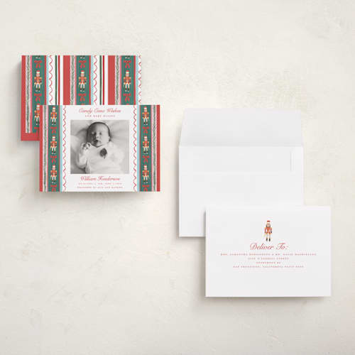 This is a candy cane babys first christmas with standard by Teju Reval called nutcracker lace printing on signature in grand