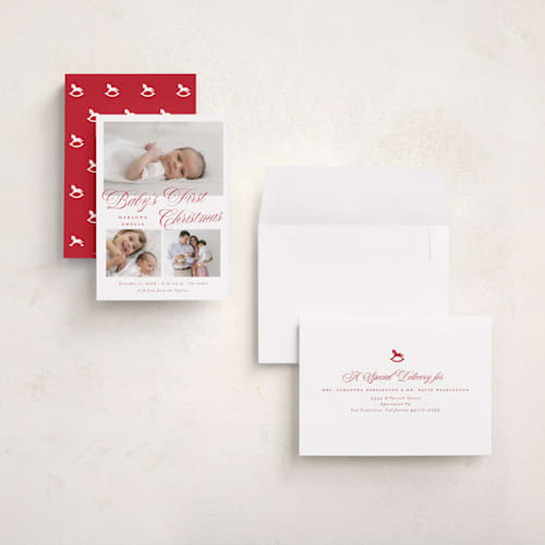 This is a holly berry babys first christmas with standard by Emily Betts called classic baby printing on signature in grand