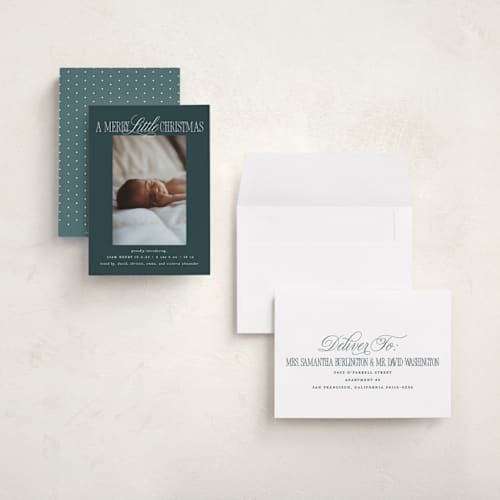 This is a frost babys first christmas with standard by Brooke Chandler called littlest christmas printing on recycled smooth signature in grand