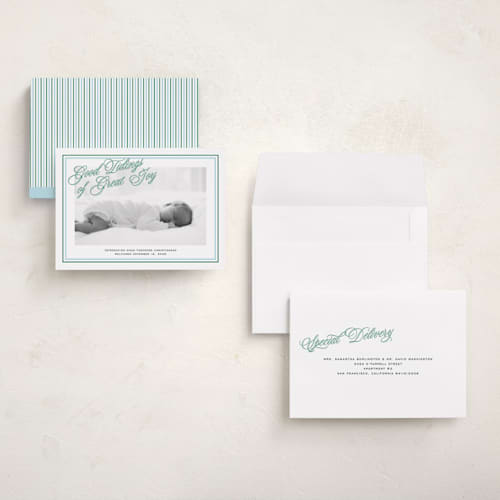 This is a powder babys first christmas with standard by Jenna Holcomb called joyous classic printing on signature in grand