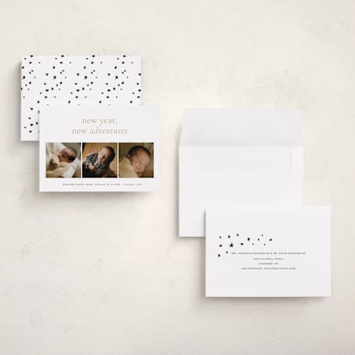 This is a ink babys first christmas with standard by Blustery August called awaits printing on recycled smooth signature in grand